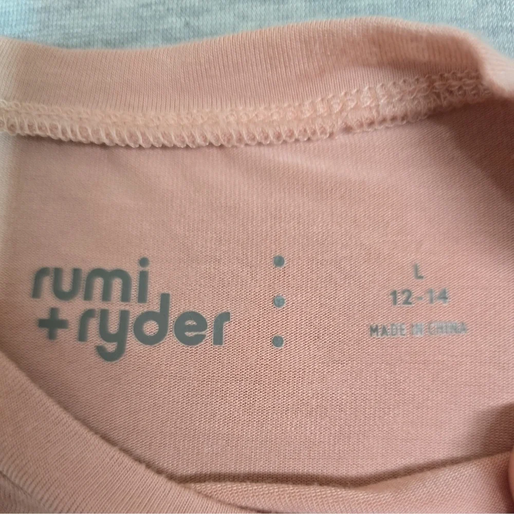 2 Rumi + Ryder Muscle Tanks Girls L 12-14 Soft and Flowy
